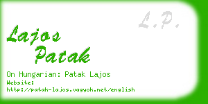 lajos patak business card